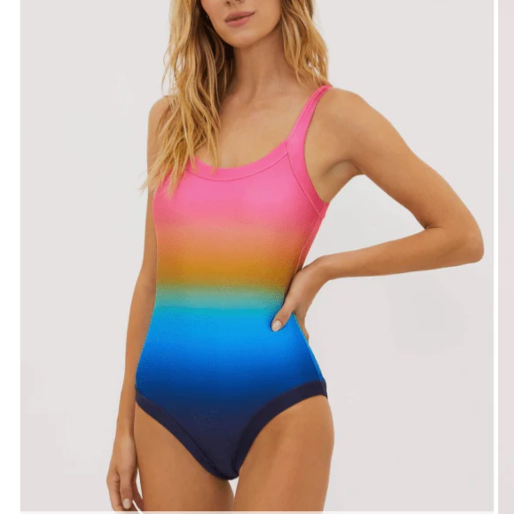 Beach Riot Pink and Blue Gradient One Piece - Picture 5 of 6